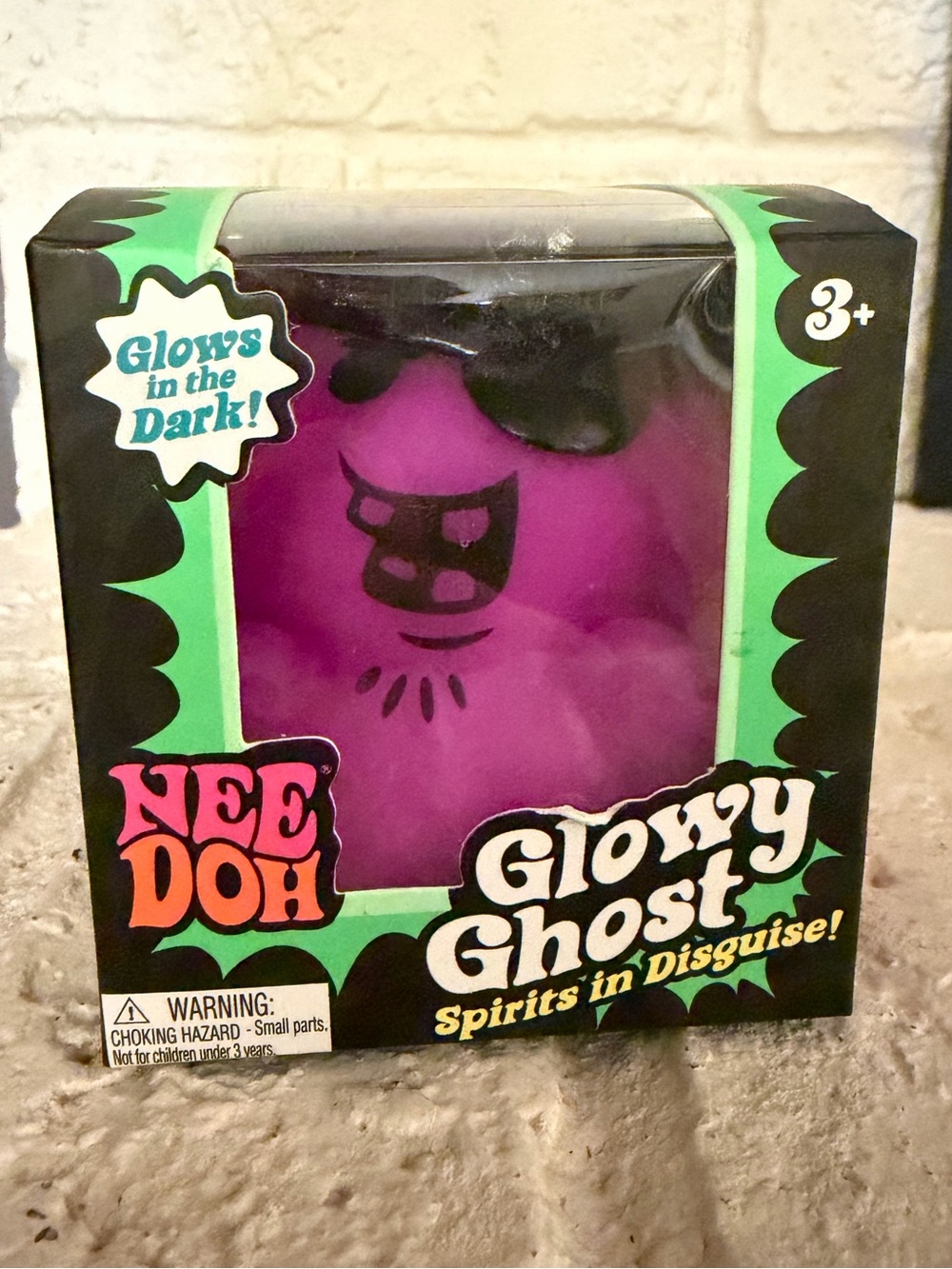 RARE Halloween NeeDoh! Glowy Ghost Purple Glows in the Dark! Authentic-New n Box